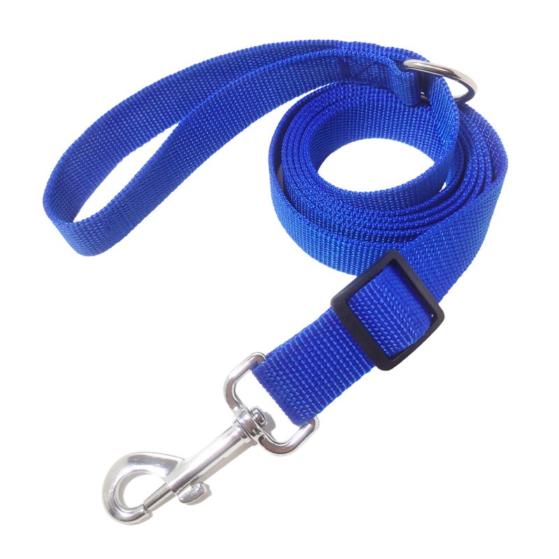 MANDAO 6FT Adjustable Dog Leash, Nylon Dog Leashes for Medium Large Dogs (Blue) - Image 1